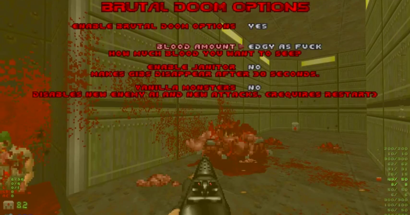 Illustration for article titled Brutal Doom Mod Has Some Great Customizable Gore Options